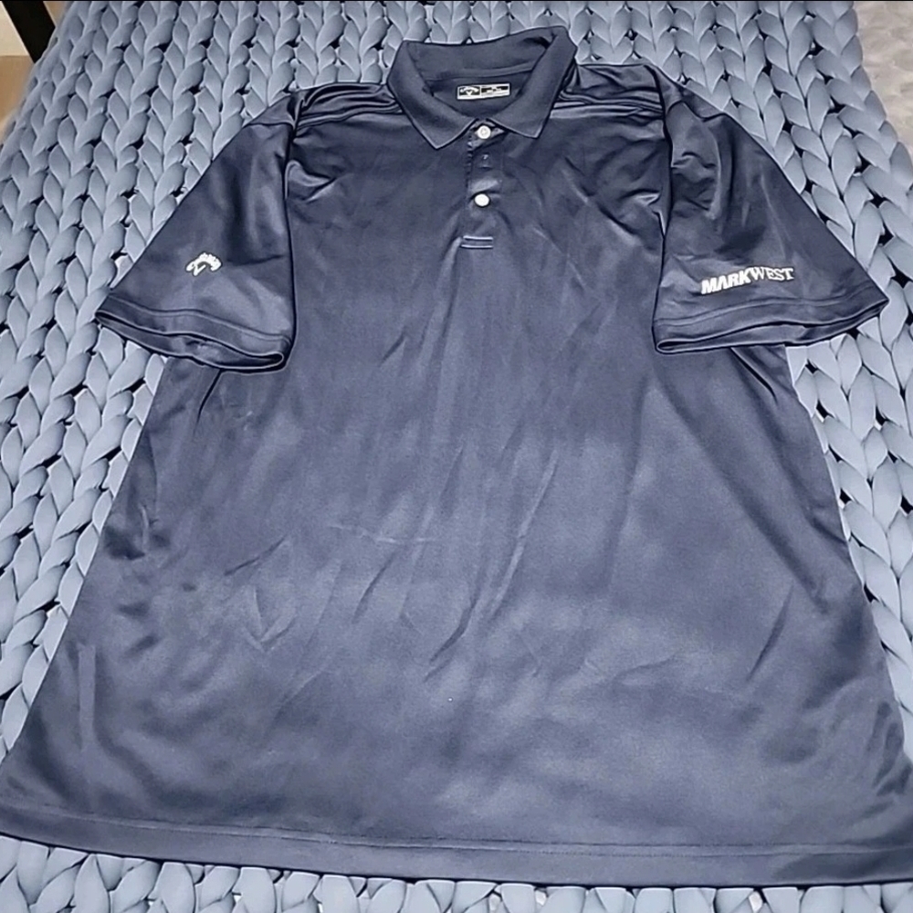 Callaway Dark Blue Golf Polo Shirt Men’s XXL Like New Performance